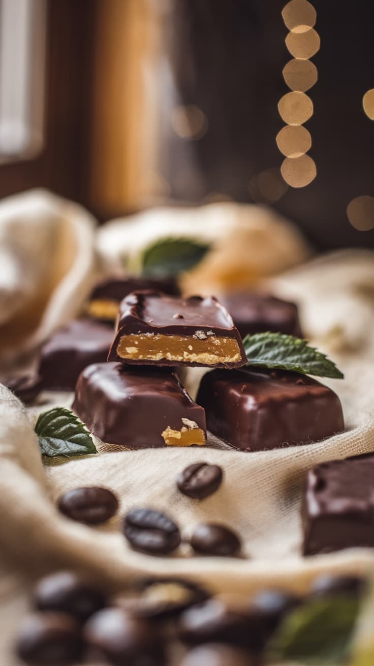 Handcrafted chocolate-coated butter toffee